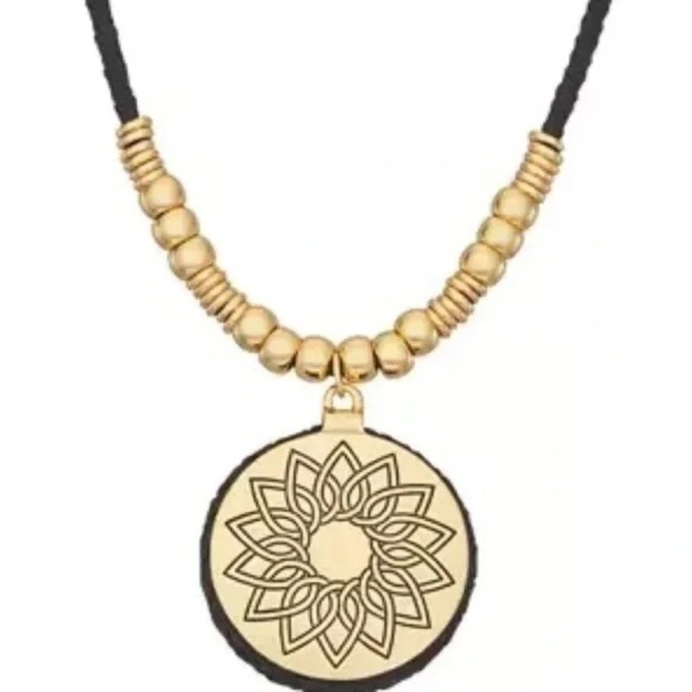 ❄️ Napier | Silver Tone 16 Inch Rope Circle Pendant Necklace